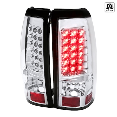 Spec-D Tuning 99-02 Chevrolet Silverado LED Tail Lights Chrome LT-SIV99CLED-TM
